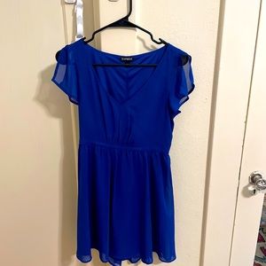 Express Blue Chiffon Dress - Size XS
